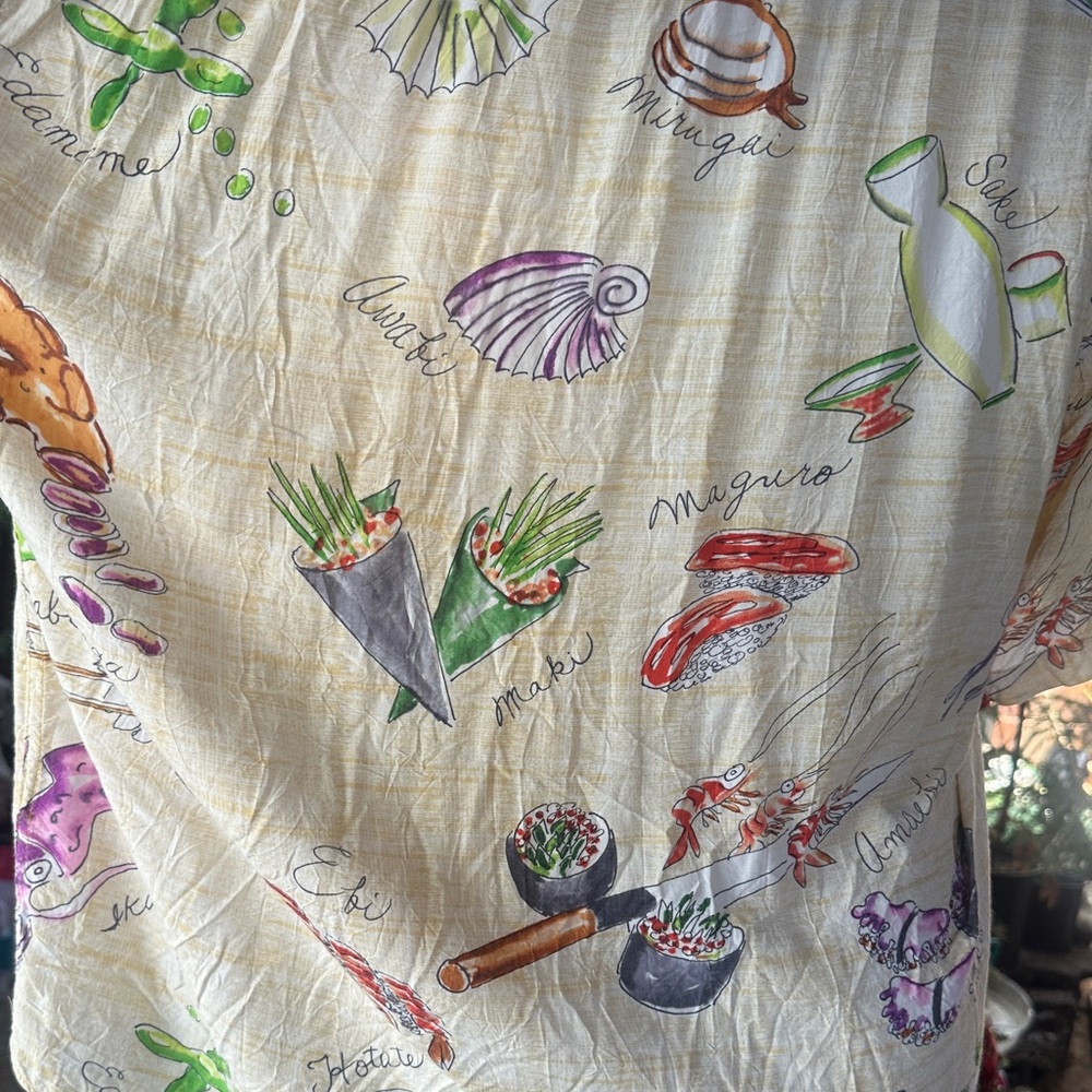 Jams World Cream Button Down Shirt with Colorful Graphics - Picture 4 of 6